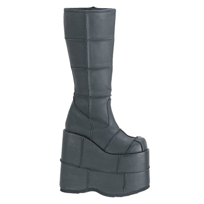Demonia Cult Latest | "Stack-301" Boots - Black Vegan Leather