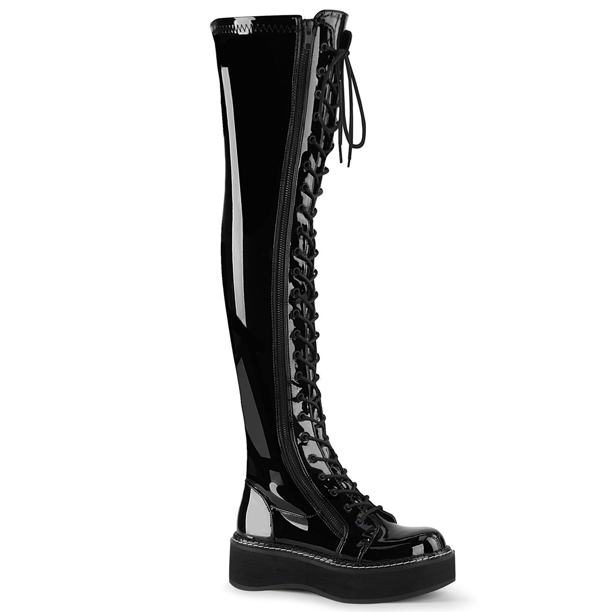 Demonia Cult Signature | "Emily-375" Boots - Black Patent