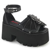 Black Vegan Leather-Mesh