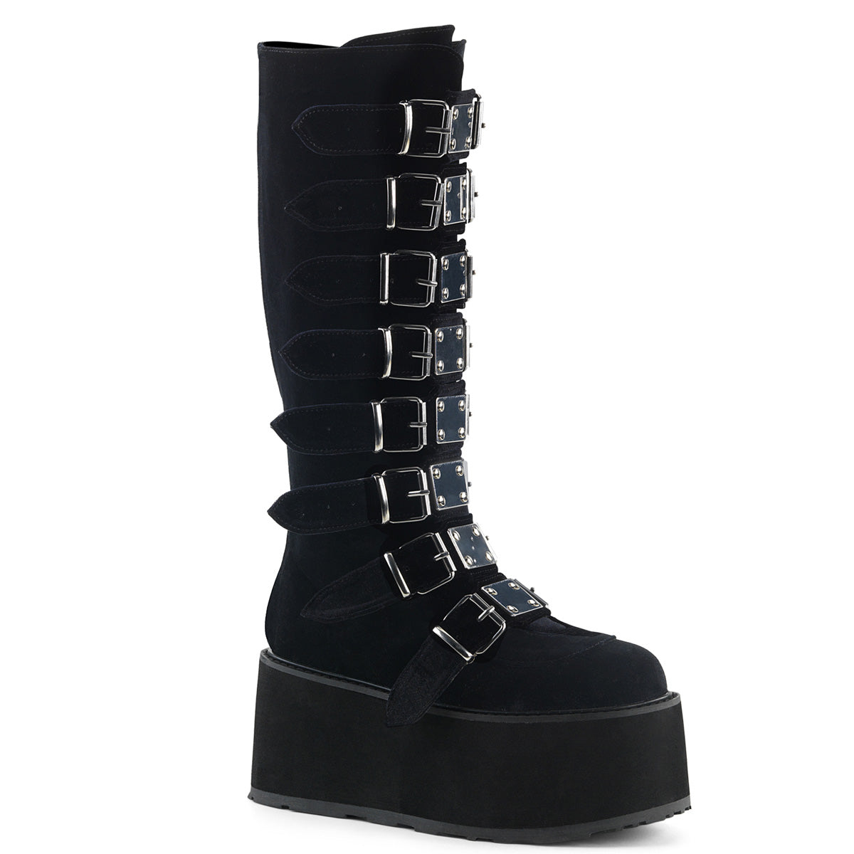 Demonia Cult Value | "Damned-318" Boots - Black Velvet