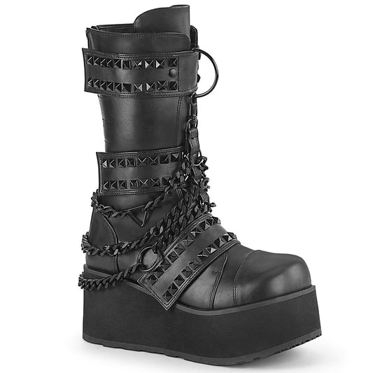 Demonia Cult Value | "Trashville-138" Boots - Black Vegan Leather