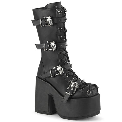 Demonia Cult Quality | "Camel-115" Boots - Black Vegan Leather